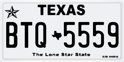 TX license plate BTQ5559