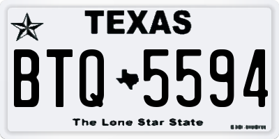 TX license plate BTQ5594