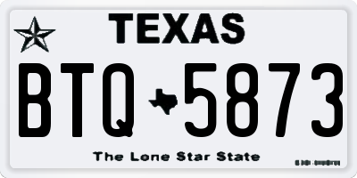 TX license plate BTQ5873