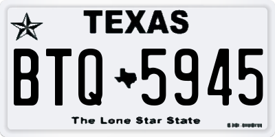 TX license plate BTQ5945