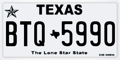 TX license plate BTQ5990