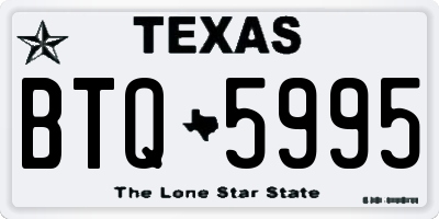TX license plate BTQ5995