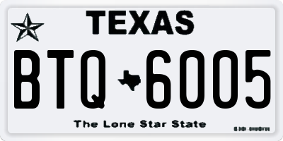 TX license plate BTQ6005