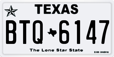 TX license plate BTQ6147