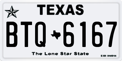 TX license plate BTQ6167
