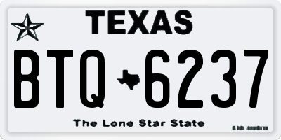TX license plate BTQ6237