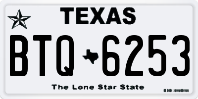 TX license plate BTQ6253