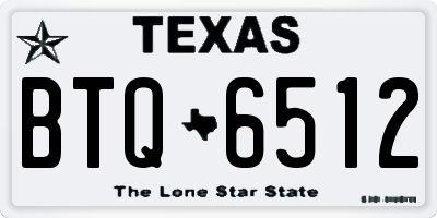 TX license plate BTQ6512