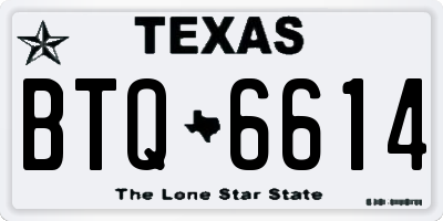TX license plate BTQ6614
