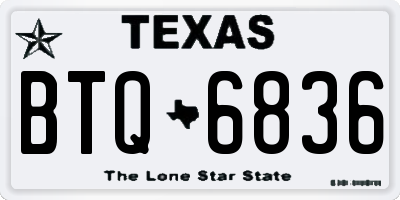 TX license plate BTQ6836