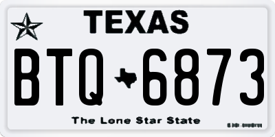 TX license plate BTQ6873