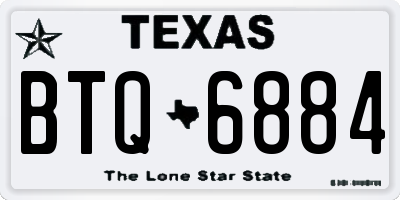 TX license plate BTQ6884