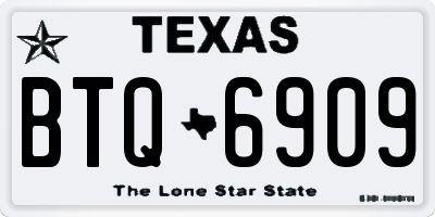 TX license plate BTQ6909