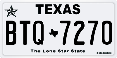 TX license plate BTQ7270