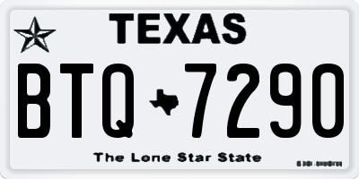 TX license plate BTQ7290
