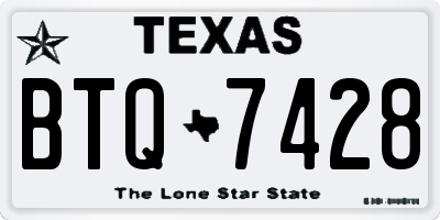 TX license plate BTQ7428