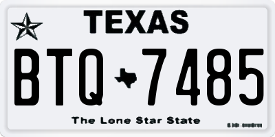 TX license plate BTQ7485