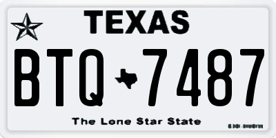 TX license plate BTQ7487