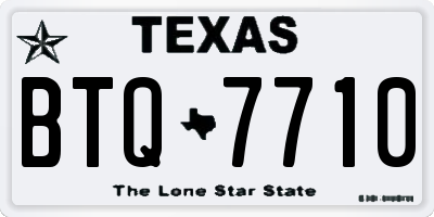 TX license plate BTQ7710