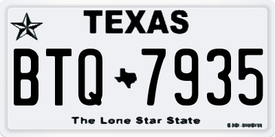 TX license plate BTQ7935