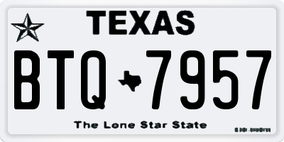 TX license plate BTQ7957
