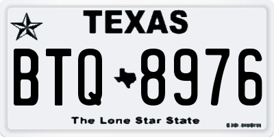 TX license plate BTQ8976