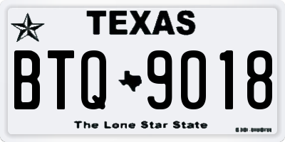 TX license plate BTQ9018