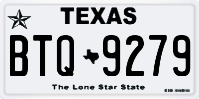 TX license plate BTQ9279