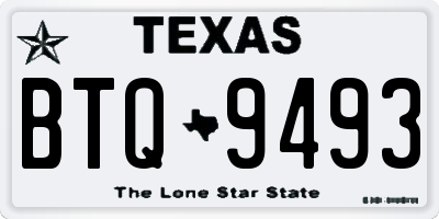 TX license plate BTQ9493