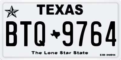TX license plate BTQ9764