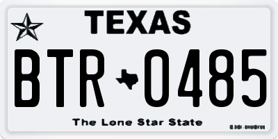 TX license plate BTR0485