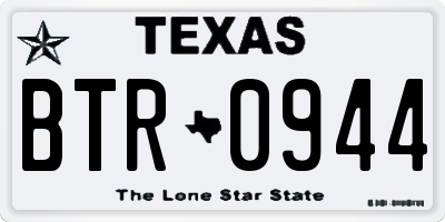 TX license plate BTR0944