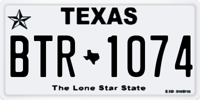 TX license plate BTR1074