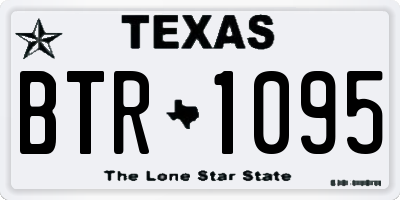 TX license plate BTR1095