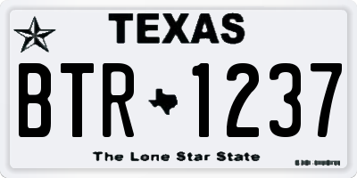 TX license plate BTR1237