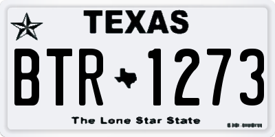 TX license plate BTR1273