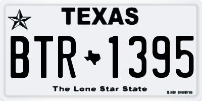 TX license plate BTR1395