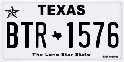 TX license plate BTR1576