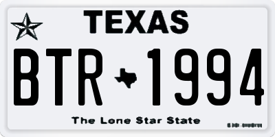TX license plate BTR1994
