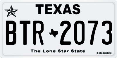 TX license plate BTR2073