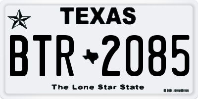 TX license plate BTR2085