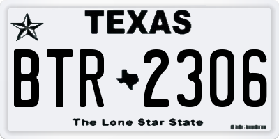TX license plate BTR2306
