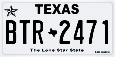 TX license plate BTR2471