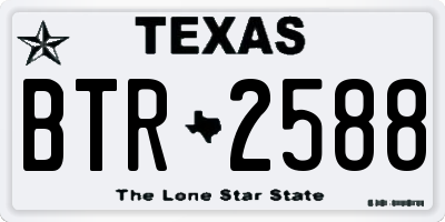 TX license plate BTR2588