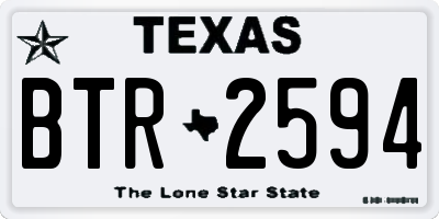 TX license plate BTR2594