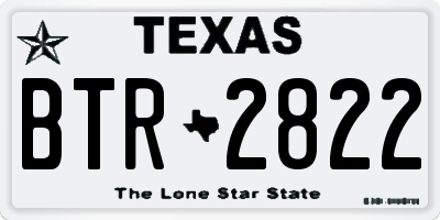 TX license plate BTR2822