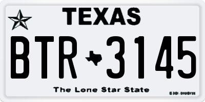 TX license plate BTR3145