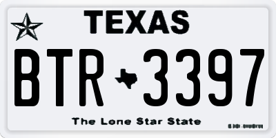 TX license plate BTR3397
