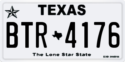 TX license plate BTR4176