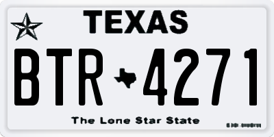 TX license plate BTR4271